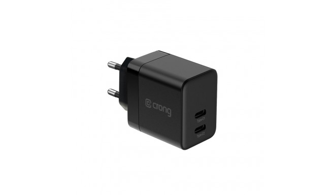 Must võrgulaadija 2xUSB-C 35W PD 3.0 PPS