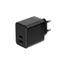 Mains charger 2xUSB-C 35W PD 3.0 z PPS black