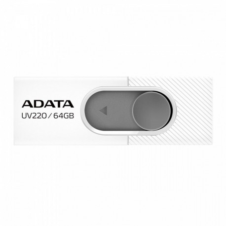 Adata mälupulk 64GB UV220 USB 2.0, valge/hall