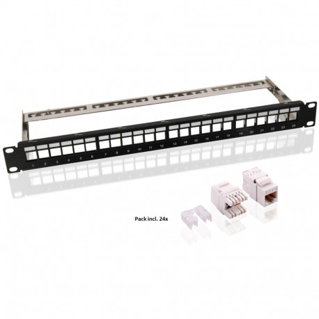 Goobay 19 inch (48.3 cm) Keystone Patch Panel Pack (1 U)