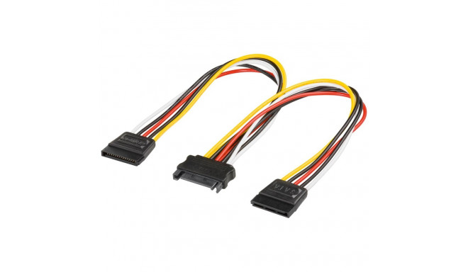 Goobay PC Y toitekaabel/adapter, SATA 1x isane 2x emane 0,2 m
