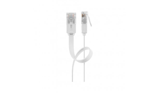 Goobay CAT 6 Flat Patch Cable, U/UTP, white 1 m