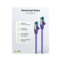 Goobay CAT 6A patch-kaabel, S/FTP (PiMF), violetne 0.25 m