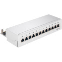 Goobay CAT 5e Mini/Desktop Patch Panel, 12 Port grey