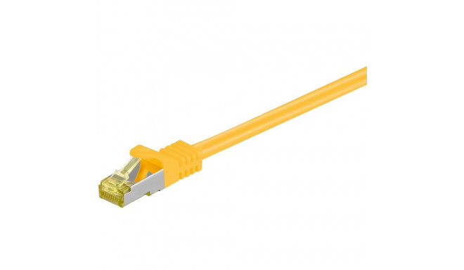 Goobay RJ45 patch-kaabel CAT 6A S/FTP (PiMF), 500 MHz, CAT 7 toorkaabliga, kollane 3 m