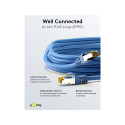 Goobay RJ45 patch-kaabel CAT 6A S/FTP (PiMF), 500 MHz, CAT 7 toorkaabliga, sinine 1 m