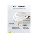 Goobay RJ45 patch-kaabel CAT 6A S/FTP (PiMF), 500 MHz, CAT 7 toorkaabliga, valge 1 m