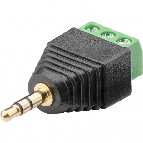 Goobay Terminal Block 3-pin > 3.5 mm male (3-pin, stereo) (10 tk)