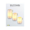 Goobay 3-osaline LED ehtsast vahast küünalde komplekt, valge