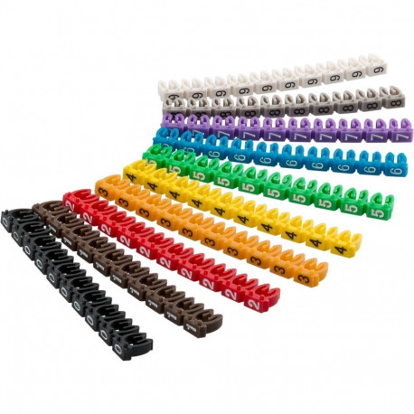 Goobay Cable Marker Clips "Digits 0–9" for Cable Diameters of 2.8 - 4.6 mm 2.5 mm