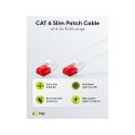 Goobay CAT 6 Slim Patch kaabel U/UTP, valge 5 m