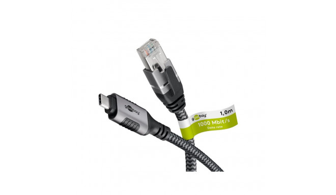 Goobay USB-C™ 3.1–RJ45 Ethernet kaabel, 1 m