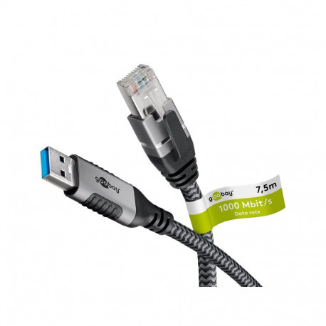 Goobay USB-A 3.0 to RJ45 Ethernet kaabel 7.5 m