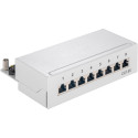 Goobay CAT 5e Mini/Desktop Patch Panel, 8 Port grey
