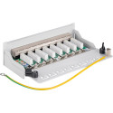 Goobay CAT 5e Mini/Desktop Patch Panel, 8 Port grey