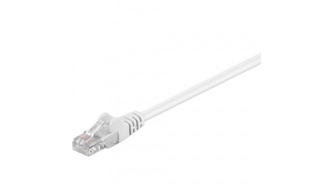 Goobay CAT 5e patch-kaabel, U/UTP, valge 0.5 m