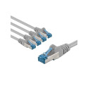 Goobay CAT 6A S/FTP (PiMF) 5 m hall patchkaabel, komplekt 5 tk 5 m