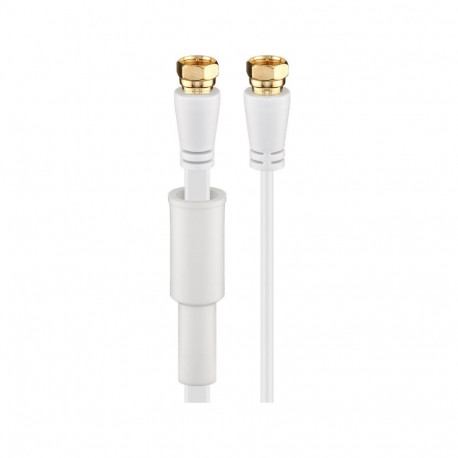 Goobay Flat SAT Antenna Cable (80 dB), Double Shielded, Weather Protected 7.5 m