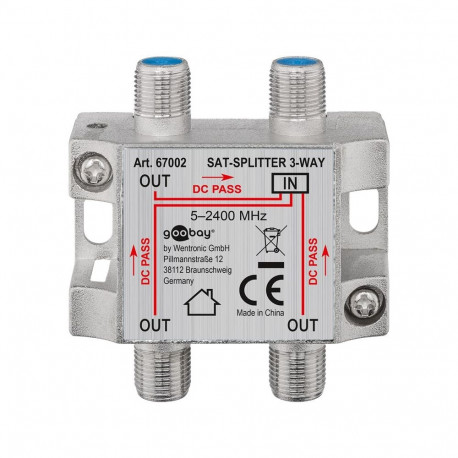 Goobay SAT Distributor, 3-way 3