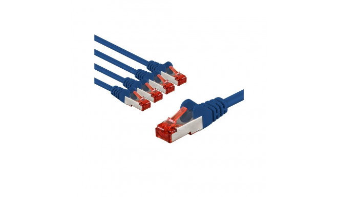 Goobay CAT 6 S/FTP (PiMF) patchkaabel, 2 m, sinine, komplekt 5 x 2 m