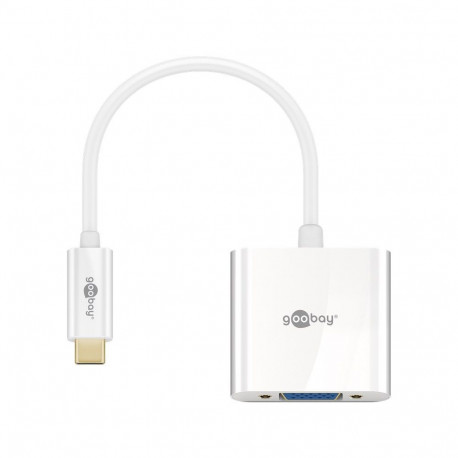 Goobay USB-C™ to VGA Adapter, 0.2 m, white white
