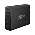 Goobay USB-C™ PD GaN mitme pordiga kiirlaadija (240 W) must