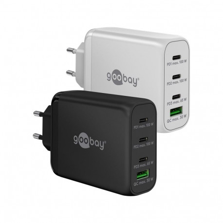 Goobay 100 W USB-C PD GaN Multiport Fast Charger white white