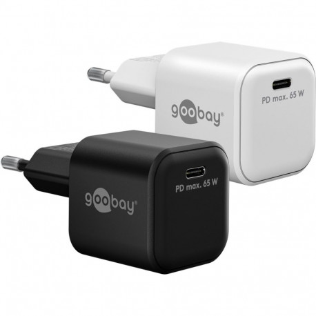 Goobay USB-C™ PD GaN kiirlaadija Nano (65 W) must