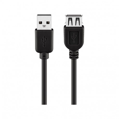 Goobay USB-A Extension Cable, 1.8 m, black 1.8 m (10 tk)