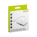Goobay USB-C™ Multiport Adapter to HDMI™ and Ethernet, PD, White