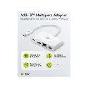 Goobay USB-C™ multiport-adapter HDMI™ ja Etherneti jaoks, PD, valge