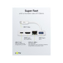 Goobay USB-C™ Multiport Adapter to HDMI™ and Ethernet, PD, White