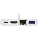 Goobay USB-C™ Multiport Adapter to HDMI™ and Ethernet, PD, White