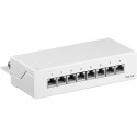 Goobay CAT 6a Mini Desktop Patch Panel, 8 Port white