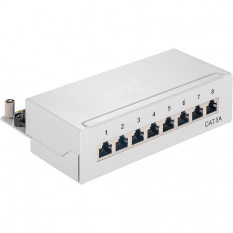 Goobay mini patch-paneel CAT 6A 8 Port (1 HU), hall