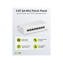 Goobay CAT 6a Mini Desktop Patch Panel, 8 Port white