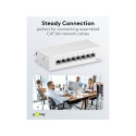 Goobay CAT 6a Mini Desktop Patch Panel, 8 Port white
