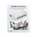 Goobay CAT 6a Mini Desktop Patch Panel, 8 Port grey