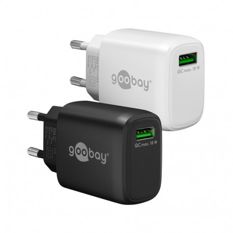 Goobay 18 W USB-A QC Fast Charger black black