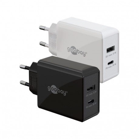 Goobay USB-C™ PD kahepoolne kiirlaadija (30 W) must