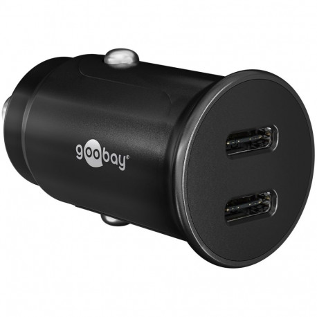 Goobay 30 W Power Delivery Dual-USB-C PD Auto Fast Charger
