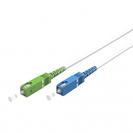 Goobay Fibre-optic Cable (FTTH), Singlemode (OS2) White,(Simplex) 0.5 m