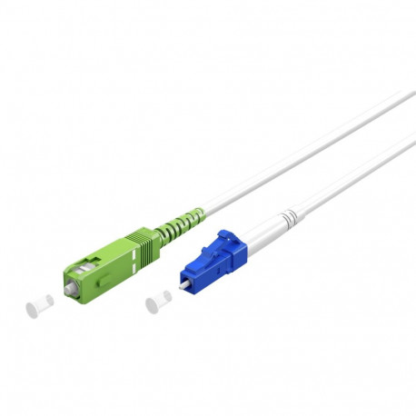 Goobay Fibre-optic Cable (FTTH), Singlemode (OS2) White,(Simplex) 3 m