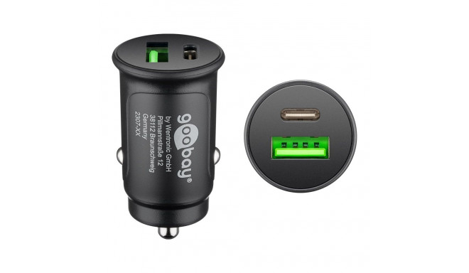 Goobay Dual-USB auto kiire laadija USB-C™ PD (Power Delivery) (27 W)