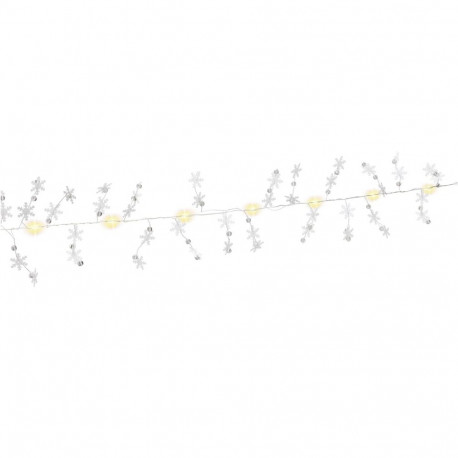 Goobay hõbedane traadist valguskett "Lumekristallid" 10 LEDiga