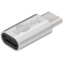Goobay USB-C™ – USB 2.0 Micro-B adapter, hõbedane
