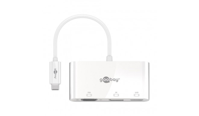 Goobay USB-C™ multiport adapter VGA, DisplayPort™, HDMI™ jaoks
