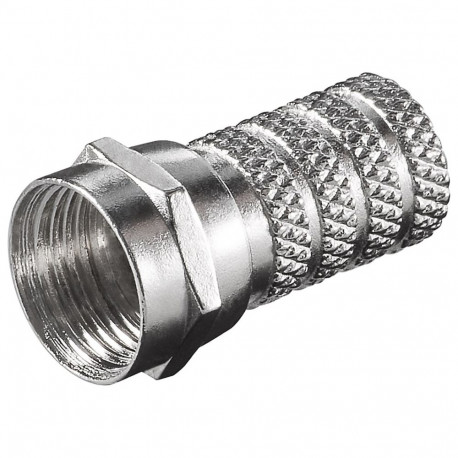 Goobay Twist-On F-Connector 4.0 mm zinc (100 tk)