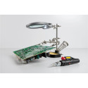 Goobay Soldering Aid with Magnifying Glass - Third Hand