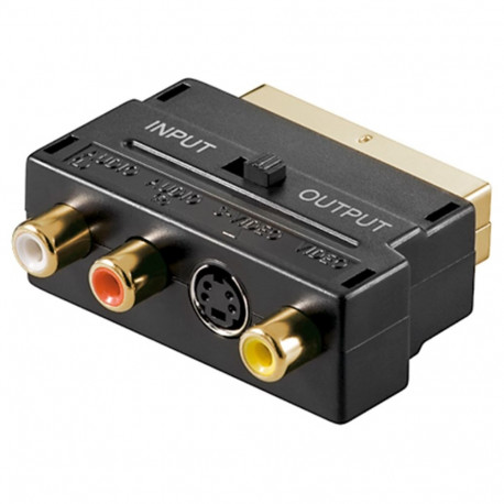 Goobay Scart Adapter (IN/OUT) gold-plated SCART male (21-pin)
